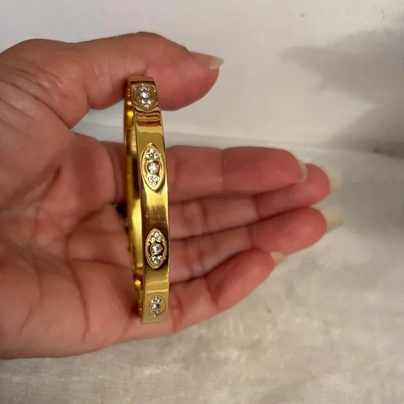 Gold Bracelet with Diamond Accents - Picture 6 of 6